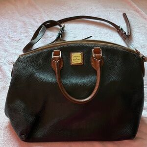 Dooney & Bourke Black Pebbled Leather Satchel